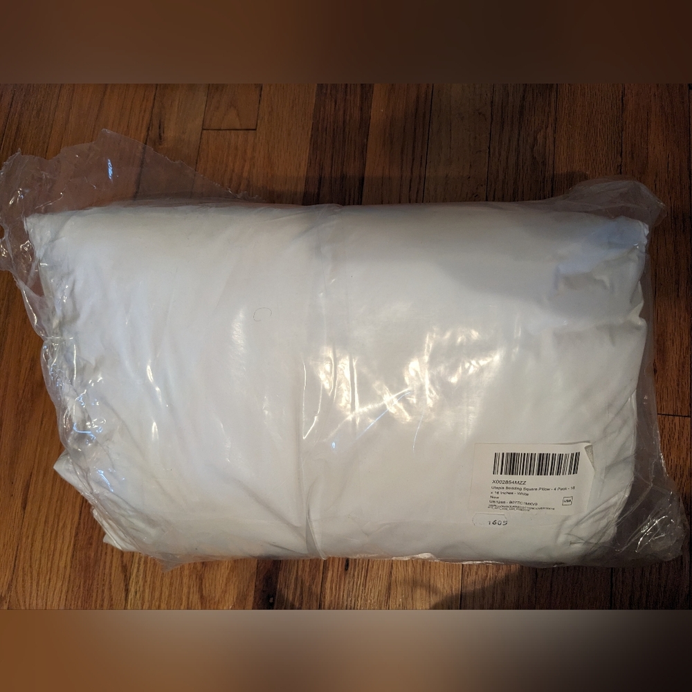 Set Of 2 White 16x16 Throw Pillows